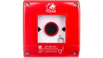 OP1-W01-B21 Przycisk ppoż. natynkowy 2Z 1R czerwony OP1-W01-B21