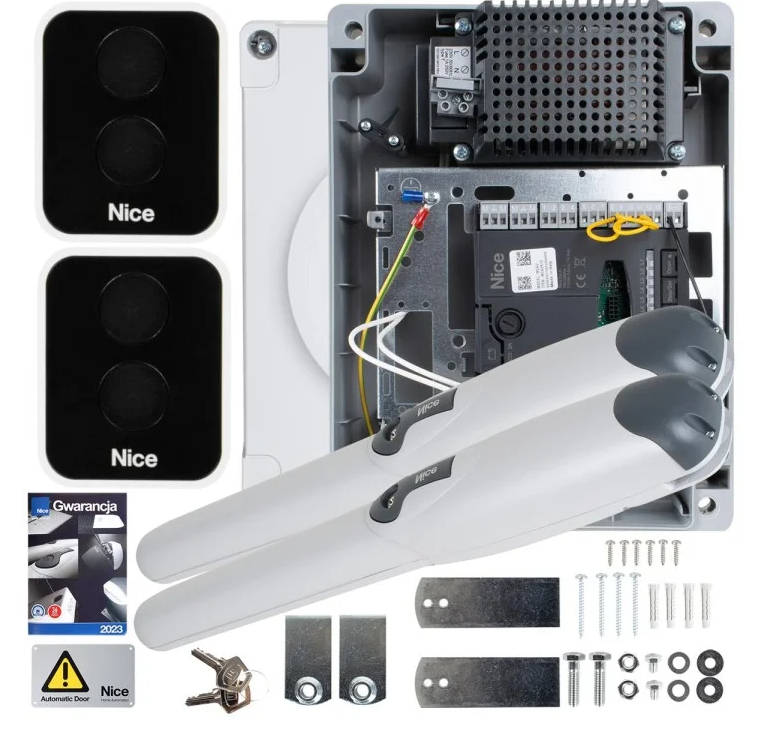 Zestaw NICE WINGO 2024 24V do bramy dwuskrzydłowej (bez fotokomórek)