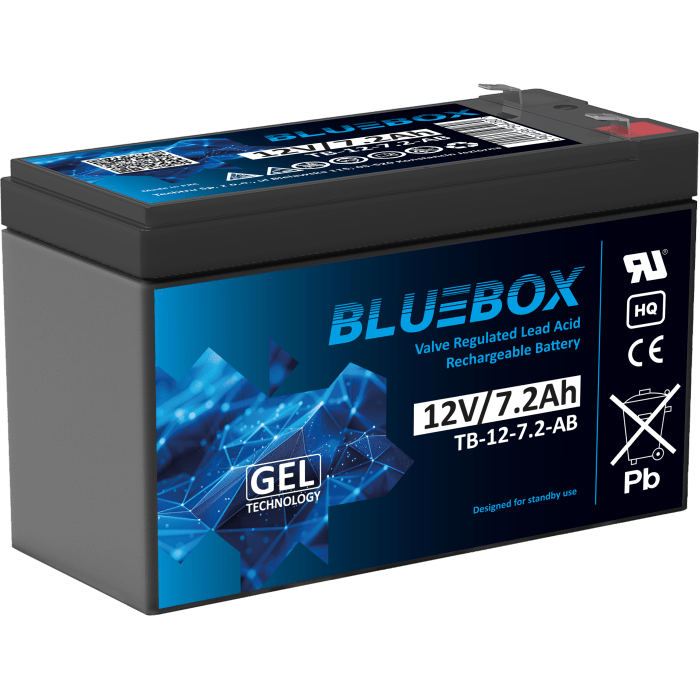 TB-12-7,2-AB Akumulator VRLA GEL 12V 7,2Ah BLUEBOX