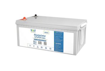 6AKLI24200 AKUMULATOR LiFePO4 25,6V 200 Ah (150A) + BMS BEZOBSŁUGOWY