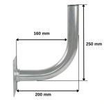 Uchwyt antenowy murowy 20cm TV SAT stalowy ocynkowany WL-200