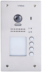 S1204A Bramofon cyfrowy 4-przyciskowy, podtynkowy, kamera 2 Mpix, szrokokątny obiektyw, czytnik kart VIDOS