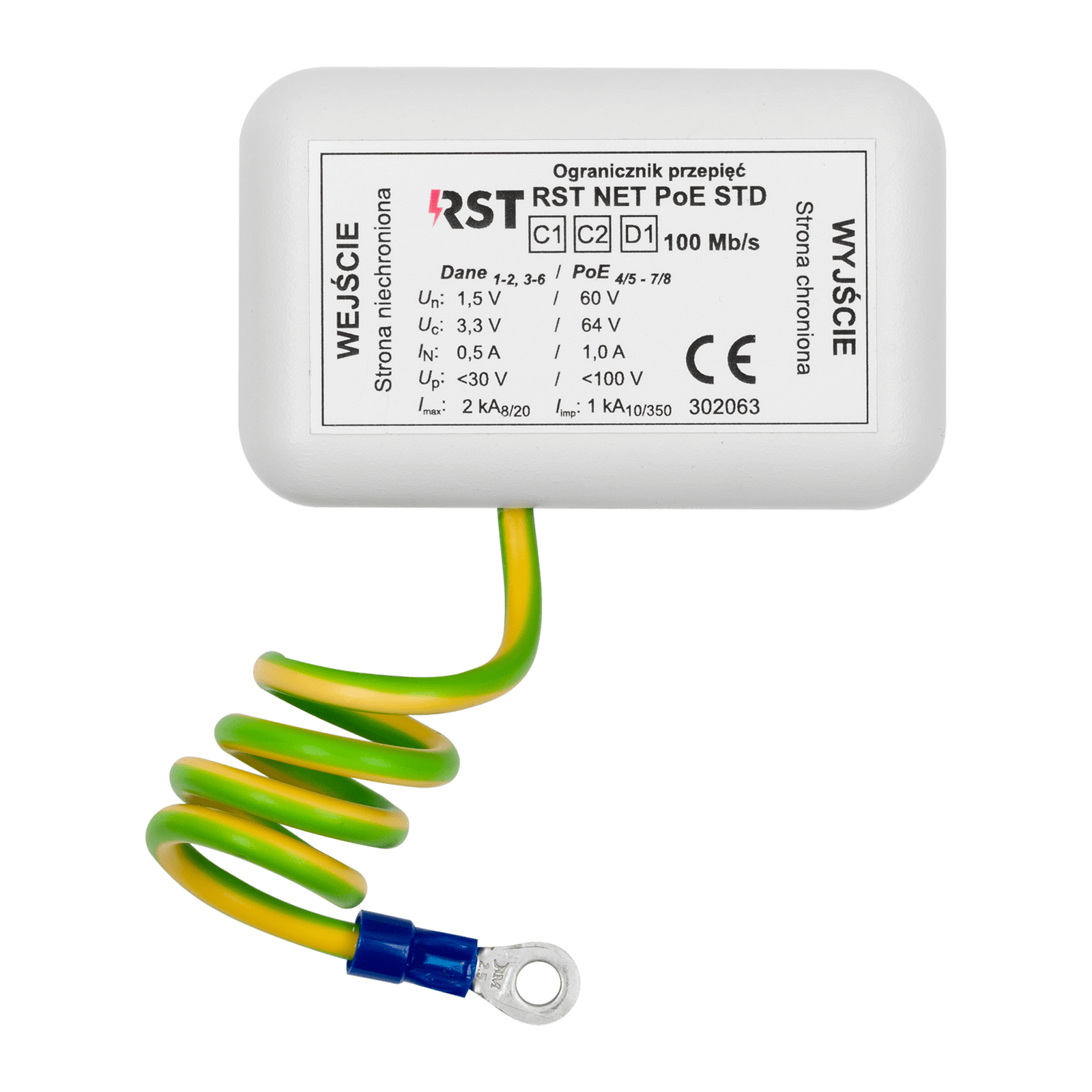 RST NET PoE STD Ogranicznik przepięć do ochrony sieci IP