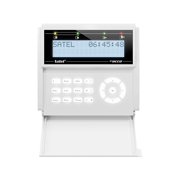 ACCO-KLCDR-W Manipulator LCD z czytnikiem kart zbliżeniowych 125 kHz (białe podświetlenie, biała obudowa)