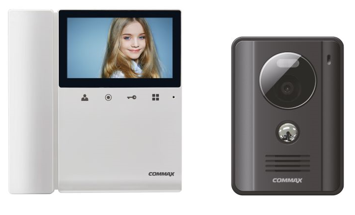 CDV-43K/DRC-4G DARK GREY Zestaw wideodomofonowy kolorowy, ekran 4,3" z doświetleniem LED, interkom, PAL/NTSC