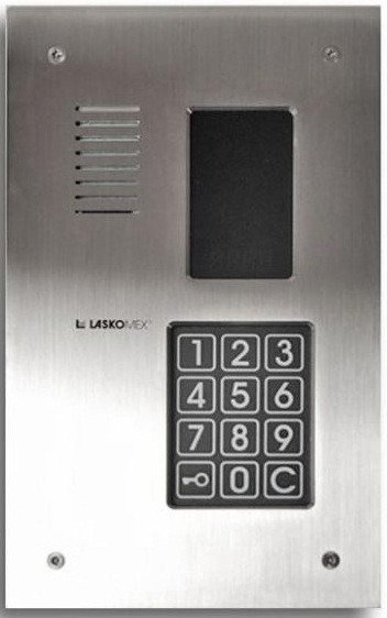 CP-2523R-INOX Panel audio pionowy, ze stali nierdzewnej, z czytnikiem kluczy RFID, LASKOMEX