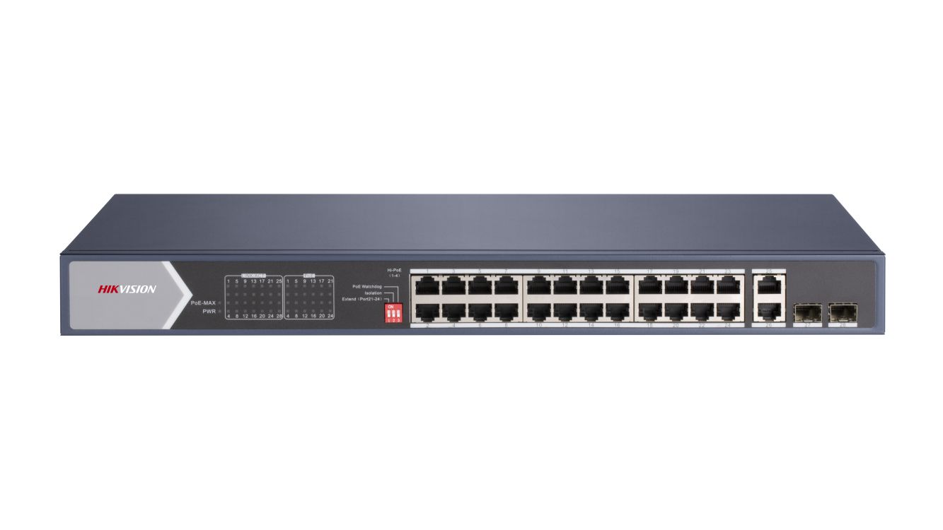 DS-3E0528HP-E Switch Hikvision 24 x PoE, 2x Uplink, 2 x SFP