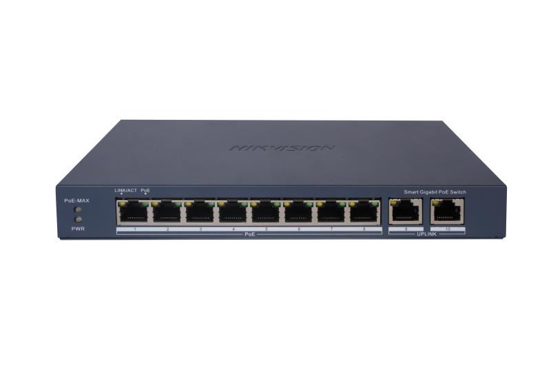 DS-3E1510P-EIV2 Switch PoE Hikvision, 8-portów PoE