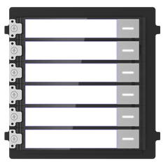 DS-KD-KK Moduł z przyciskam wywołania do lokali, zasilany z DS-KD8003-IME1, 6 przycisk, IP65, HIKVISION