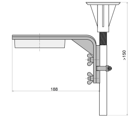 FMX-DET-MB Wspornik montażowy do czujek