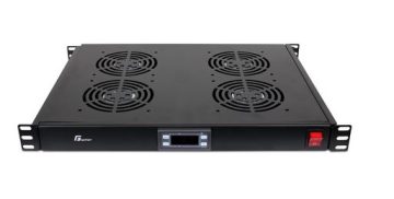 GF-FAN4TR Panel 4 wentylatorów z termostatem Rack 1U