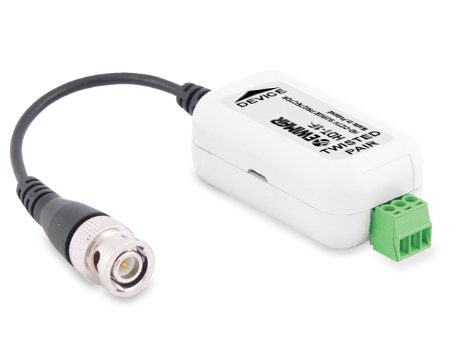 HDT-1F-PRO Ochronnik / konwerter przeciwprzepięciowy do kamer AHD, HD-CVI, HD-TVI