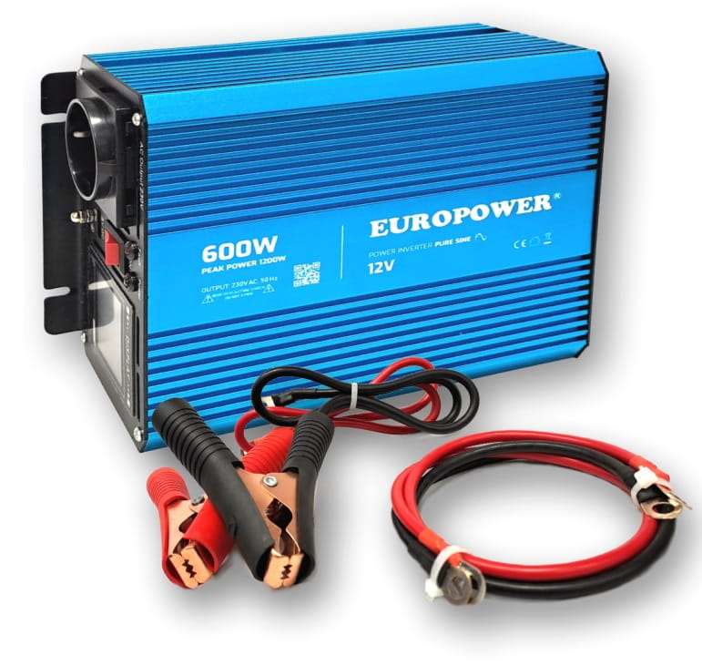 INV/12/600/PS/S Przetwornica, czysty sinus 600W-12VDC