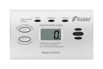 K7DCO Autonomiczna czujka tlenku węgla, LCD, 2xAA