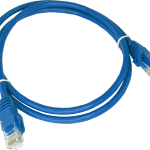 KKU5NIE0.25 Patch-cord U/UTP kat.5e PVC 0.25m niebieski