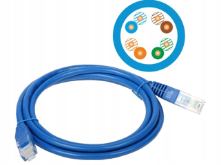 KKU5NIE1 PATCH CORD KAT.5E 1M, NIEBIESKI