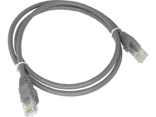 KKU6SZA0.25 PATCH CORD KAT.6 UTP 0.25M SZARY