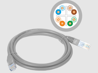 KKU6SZA2 PATCH CORD KAT.6 UTP 2.0M SZARY