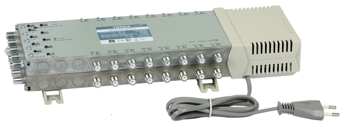 MR-932L/TERRA Multiswitch magistralny TERRA MV-932L, 9wej./32wyj. z zasilaczem