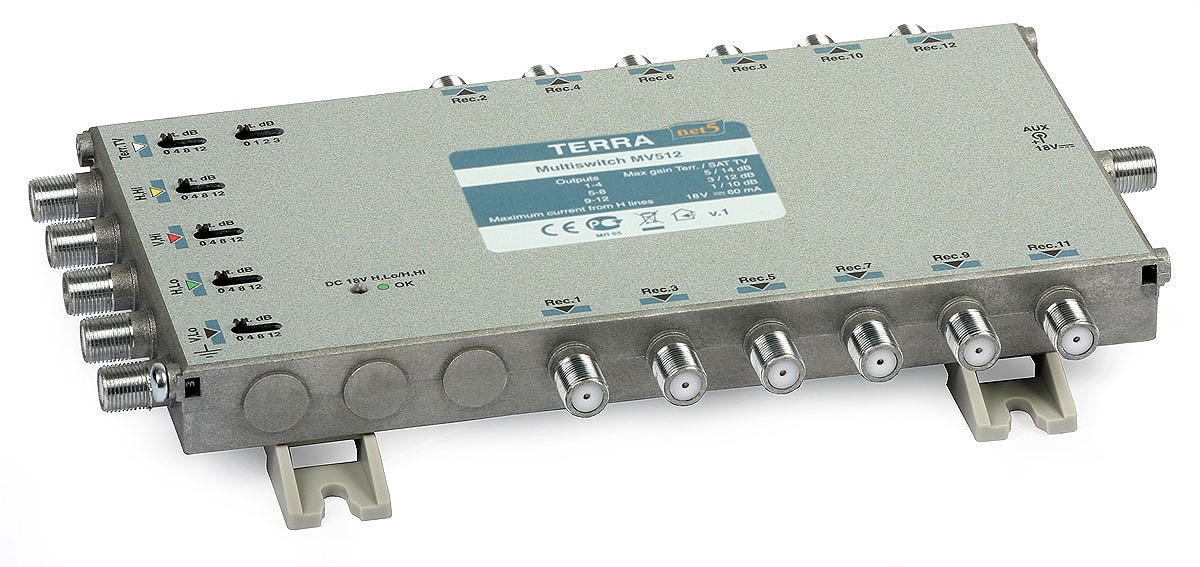 MV-512/TERRA Multiswitch magistralny TERRA MV-512, 5wej./12wyj.