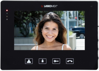 MVC-8151-BLACK Monitor kolorowy LCD - 7" głośnomówiący, współpracującego z centralą portierską, Laskomex