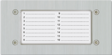 NP-2521 Panel ze stali nierdzewnej, wersja pozioma, do paneli zewnętrznych, LASKOMEX