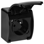 OR-OE-7105/B Gniazdo pojedyncze 2P+Z AQUATIC IP44 cza