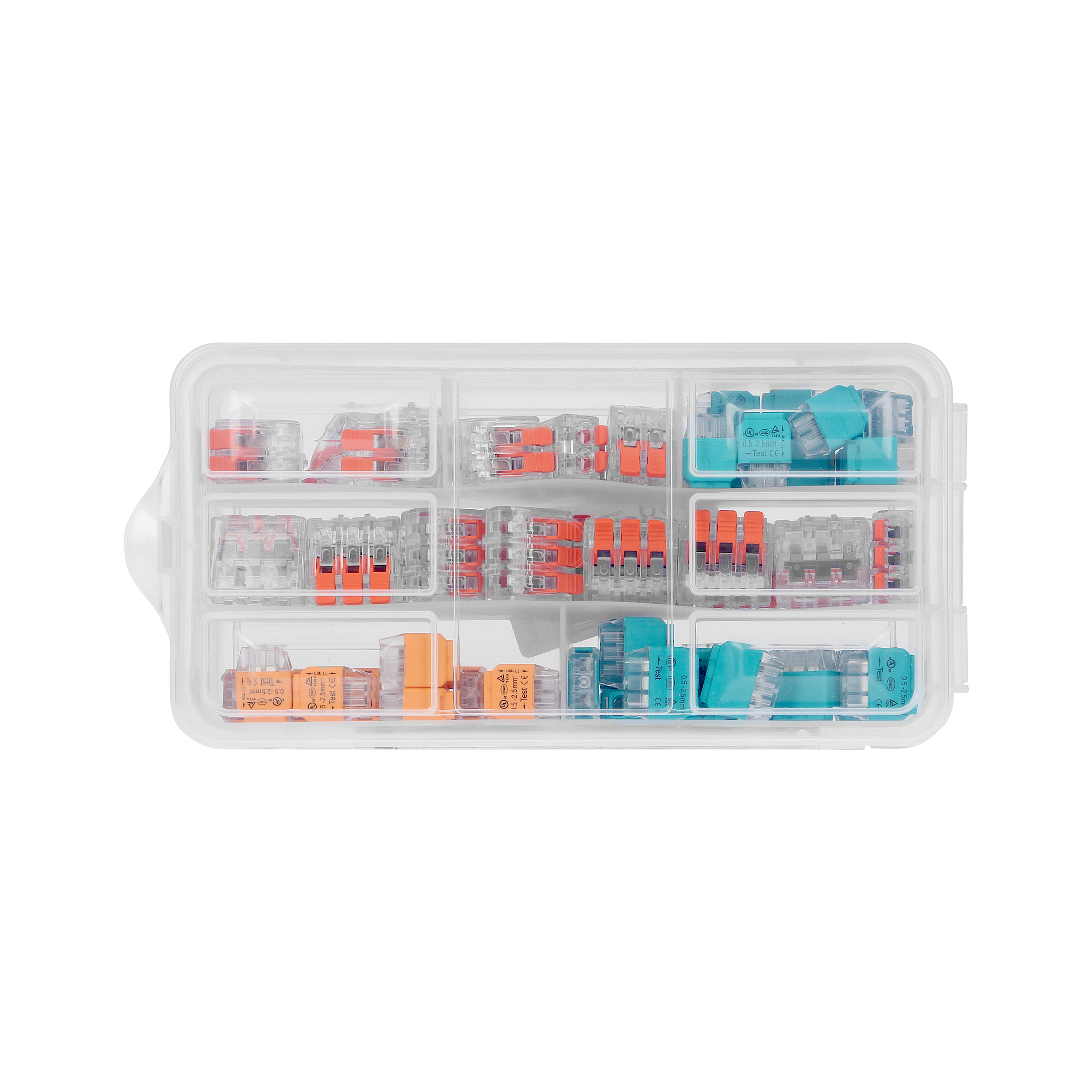 OR-SZ-8006 Zestaw złączek wciskanych i zaciskowych 65 szt.