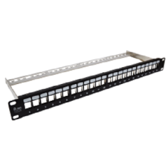 PK020 Patch panel 19" modularny, 24 porty 1U