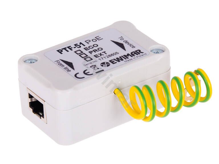 PTF-51-PRO/PoE/DIN Zabezpieczenie przeciwprzepięciowe LAN / Ethernet