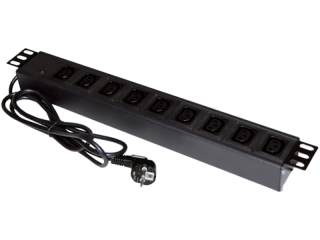PZ011 Listwa zasilająca 19" gniazdo 9 x IEC320 C13 wtyk CEE 7/7