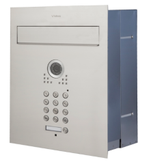 S561D-SKP Skrzynka jedno wrzutowa, przelotowa na listy  z wbudowanym wideodomofonem 1 - przyciskowym, Vidos