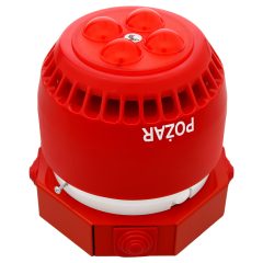 ZZ-SAO-P8/CC + PIP-1AN/0,375A Sygnalizator akustyczno-optyczny SAO-P8/CC z puszką PIP-1AN/0,375A, Zestaw, W2