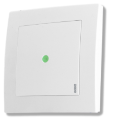 SPR-ZS1 Zasilacz, ramka biała, podtynkowy, 230 V AC, 12 VDC 0,35A