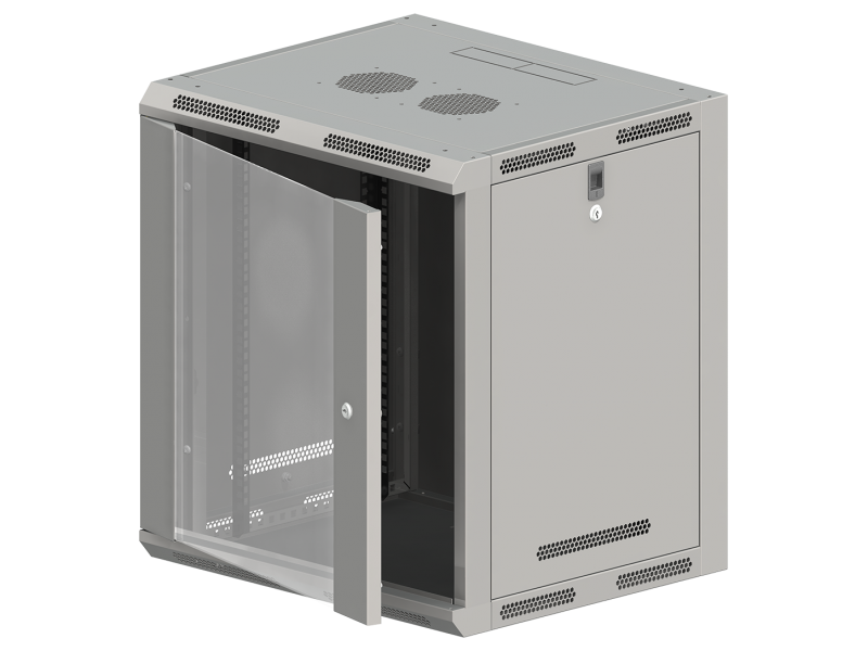 SW-15U-600-500-N-DSJ-OP-RP-B-S Szafa wisząca 19" 15U 600x500, niedzielona