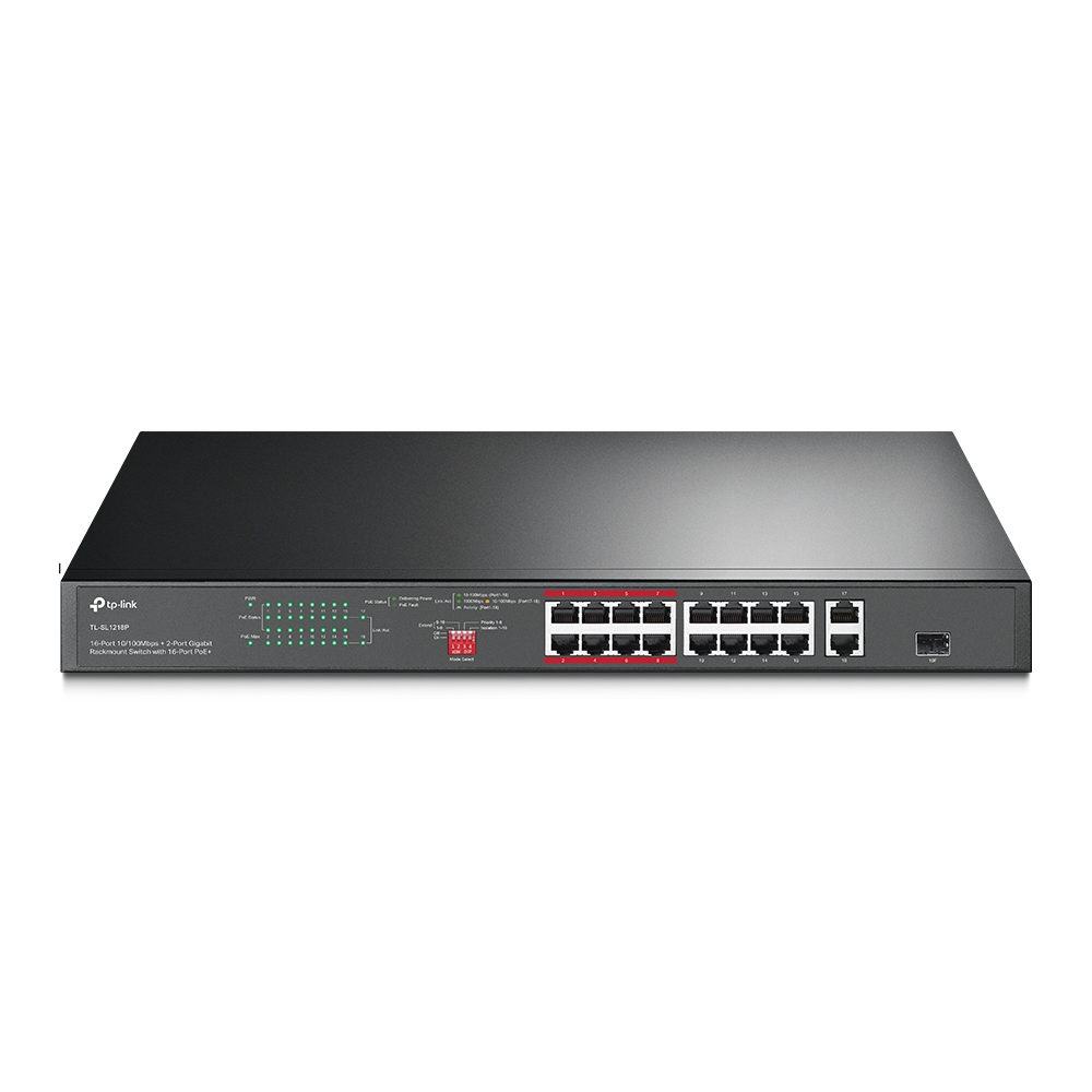 TL-SL1218P Switch PoE TP-Link 16xFE(16xPoE) 2xGE