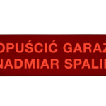 TP-4.s2/H2 Tablica ostrzegawcza OPUŚCIĆ GARAŻ NADMIAR SPALIN