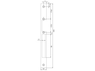 YFP250SS Płaskownik montażowy 250mm, inox