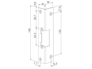 YFPKB Kątownik montażowy 160mm, brąz