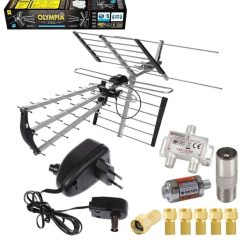 DVB-T2 na 2 TV Kompletny zestaw antenowy