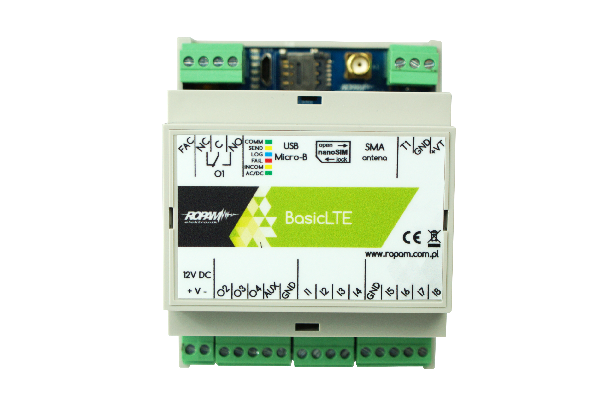 BasicLTE-D4M Moduł powiadomienia i sterowania LTE, DIN