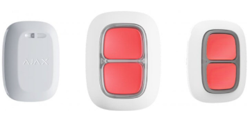 DoubleButton WHITE Podwójny przycisk alarmowy, biały
