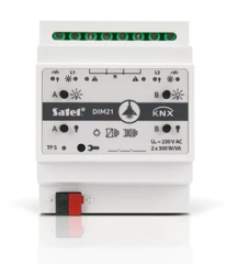 KNX-DIM21 Uniwersalny aktor ściemniający, 2 kanały 300W