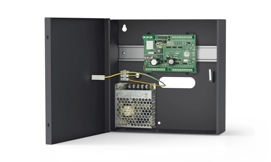 MCX402-1-KIT Zestaw ekspandera dostępu, ekspander we/wy MCX402, łącznik antysabotażowy, metalowa obudowa